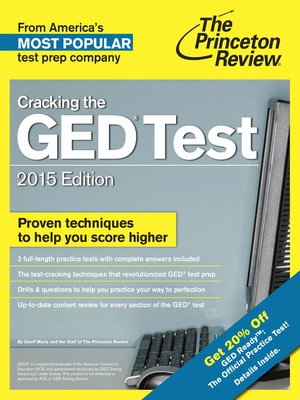 cover image of Cracking the GED Test with 2 Practice Tests, 2015 Edition